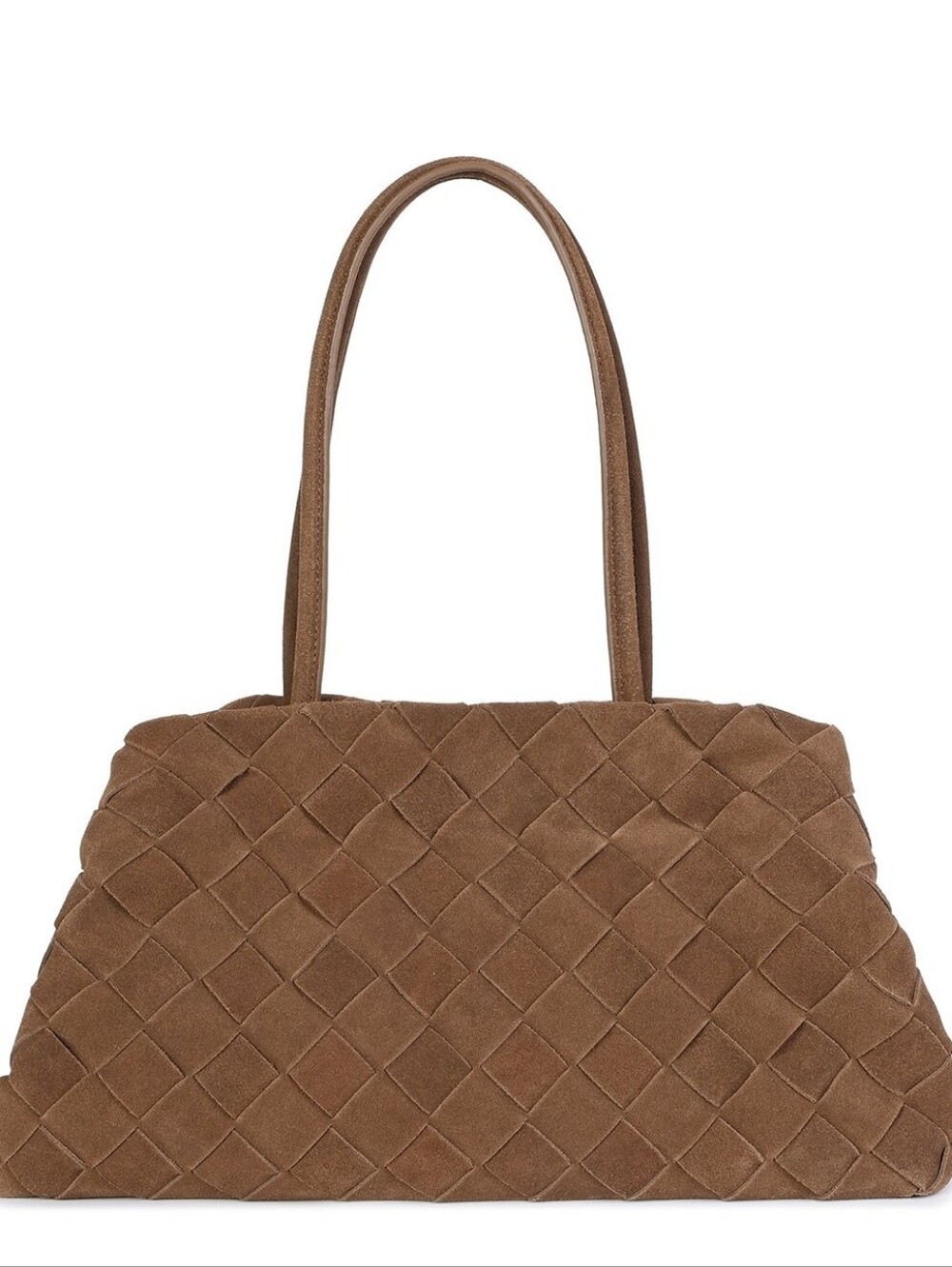 Tiffany & Fred Paris Suede Shoulder Tote Caramel NWT